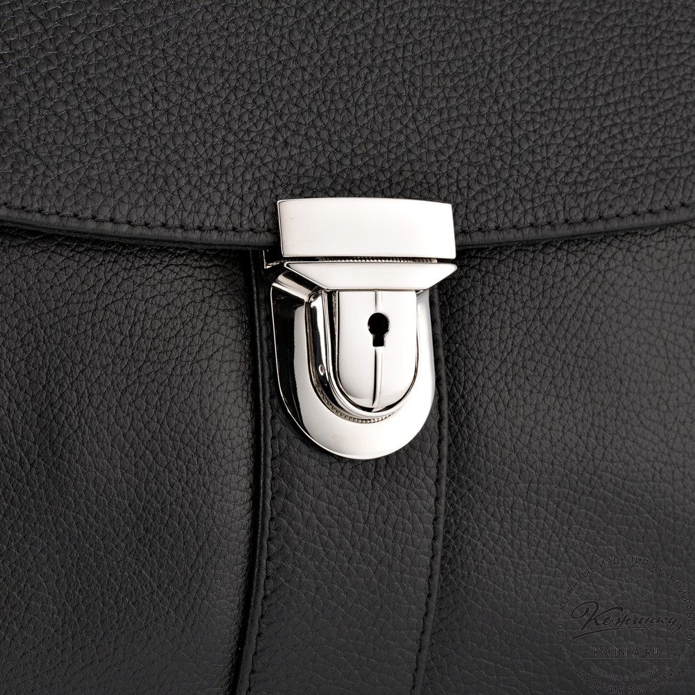 Кожаный портфель "Руби" (чёрный)